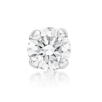 14K Gold Straight Bone Diamond Nose Ring - 18G