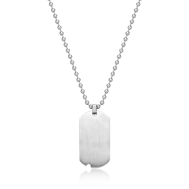 Rainbow Dog Tag Pendant in Stainless Steel