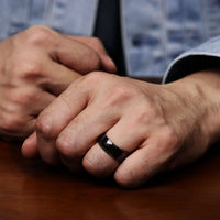 Rainbow Ring in Black Ion Plated Stainless Steel