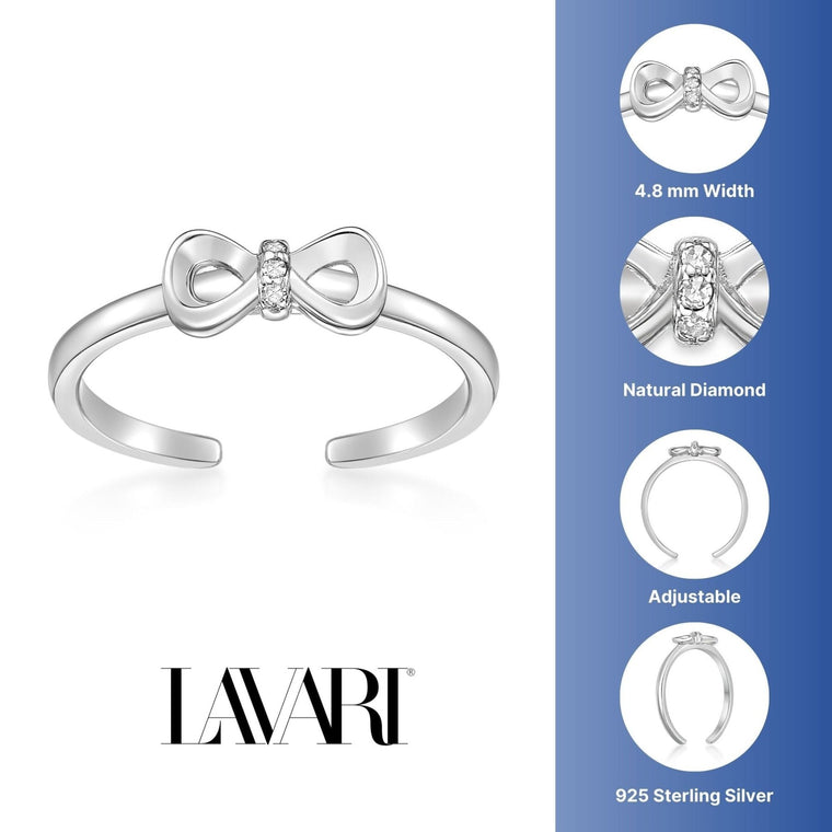 Bow Adjustable Toe Ring