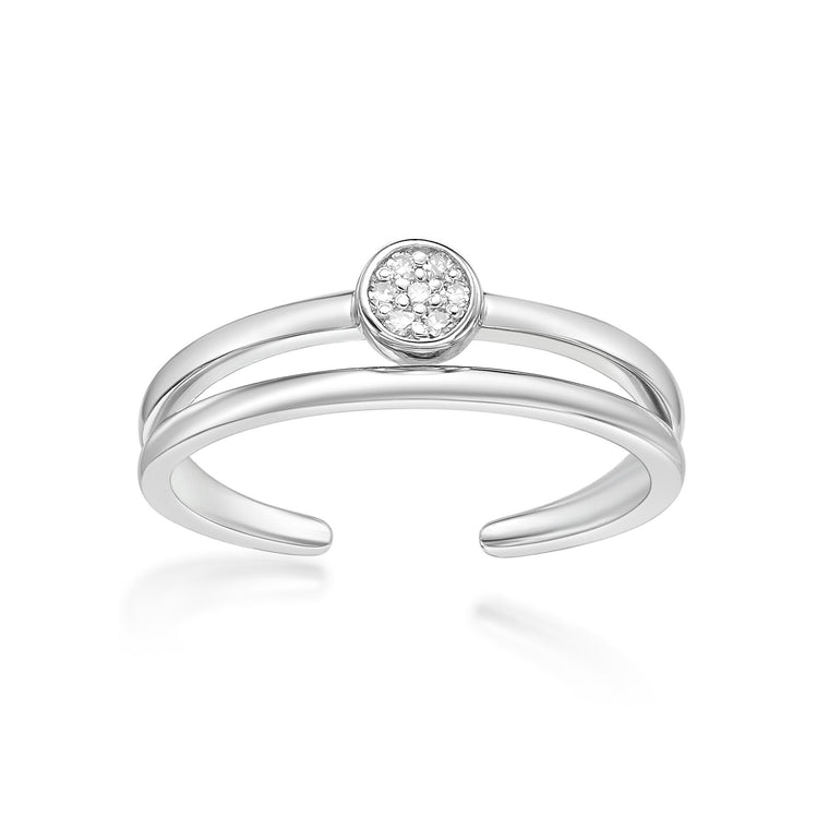 Double Band Adjustable Toe Ring