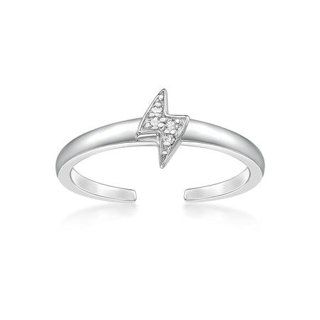 Lightning Bolt Adjustable Toe Ring