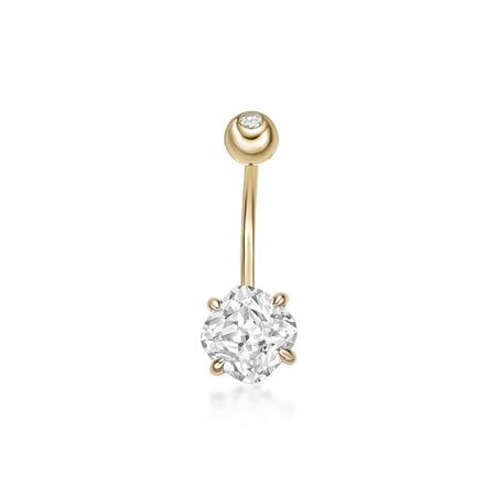 Solitaire Belly Ring - 16G