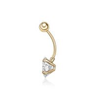 Solitaire Belly Ring - 16G