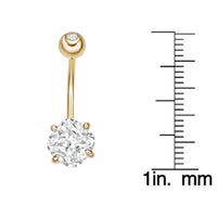 Solitaire Belly Ring - 16G