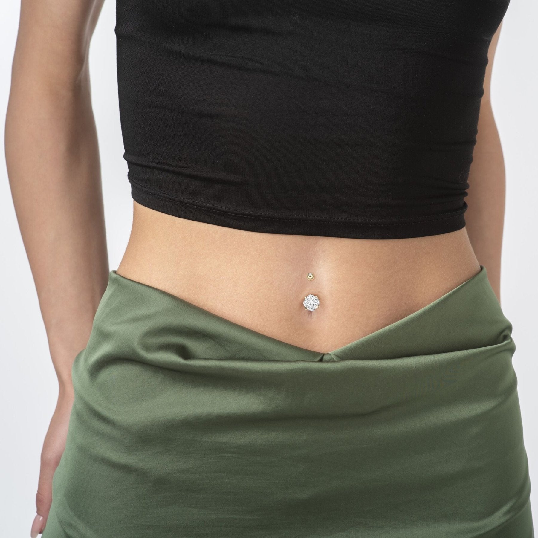 Solitaire Belly Ring - 16G