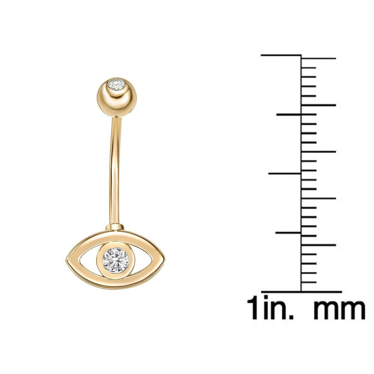 Evil Eye Belly Ring - 16G