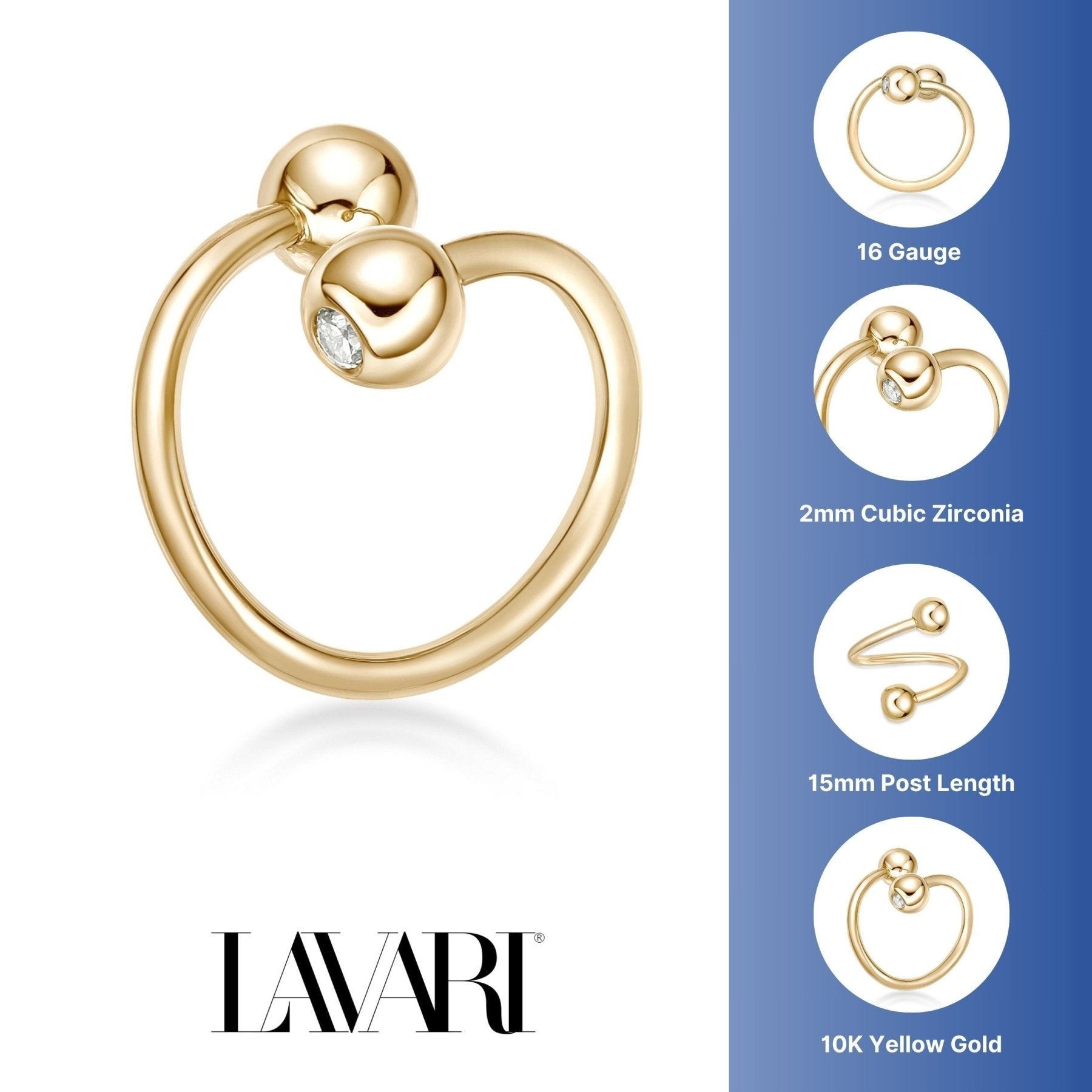 Spiral Belly Ring - 16G