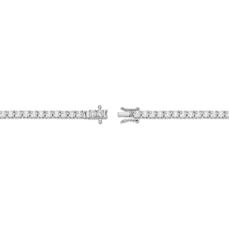 3.00 - 6.00 Carat Lab Grown Diamond Tennis Bracelet for Women in 925 Sterling Silver 7.25 Inch (G-H, VS2-SI1) Box with Tongue and Safety