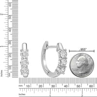 1.00 Carat Lab Grown Diamond Hinged Hoop Earrings in 10K White Gold (G-H, VS2-SI1)