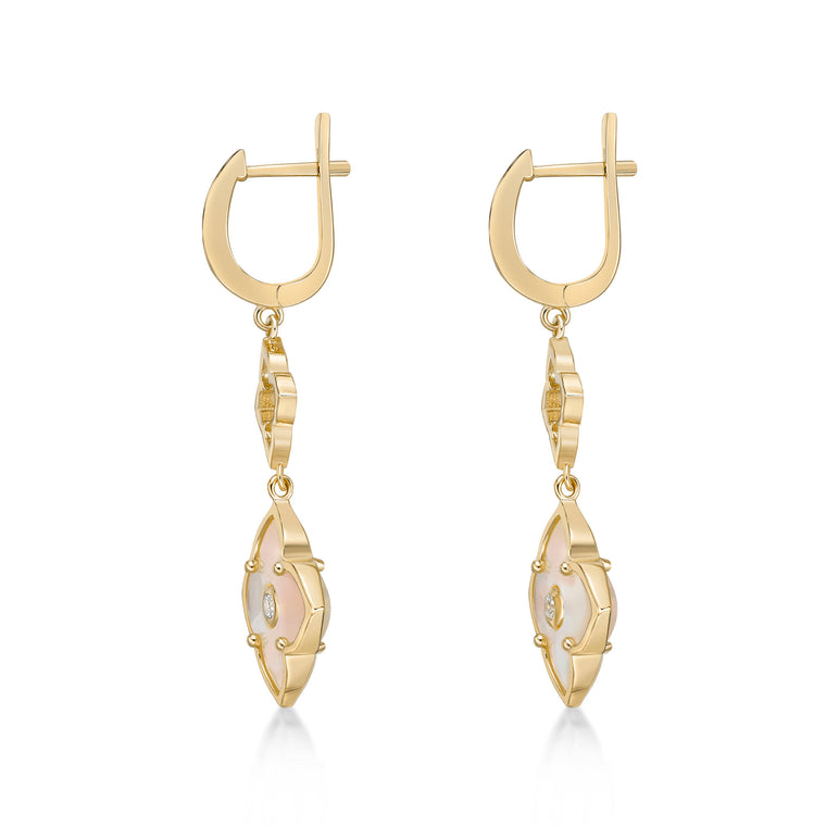 Flora Classic Double Flower Drop Earrings
