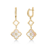 Flora Classic Double Flower Drop Earrings