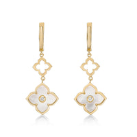 Flora Classic Double Flower Drop Earrings