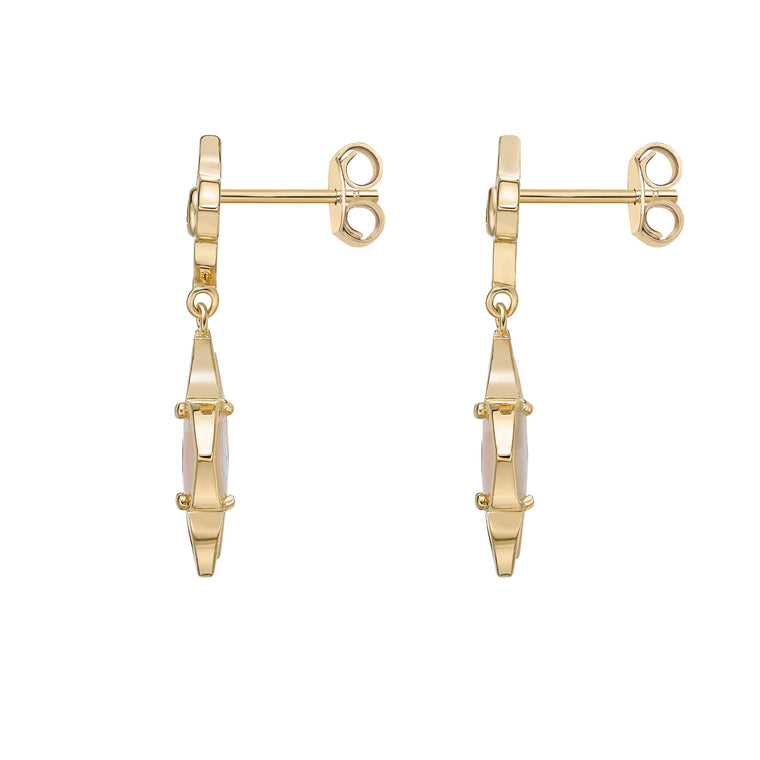 Flora Classic Double Flower Drop Earrings