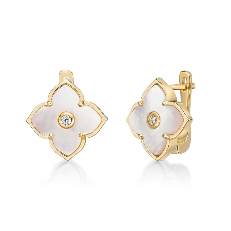 Flora Classic Flower Huggie Earrings
