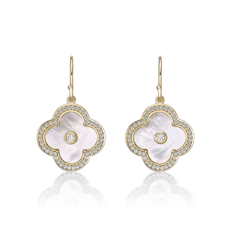 Flora Halo Flower Hook Earrings