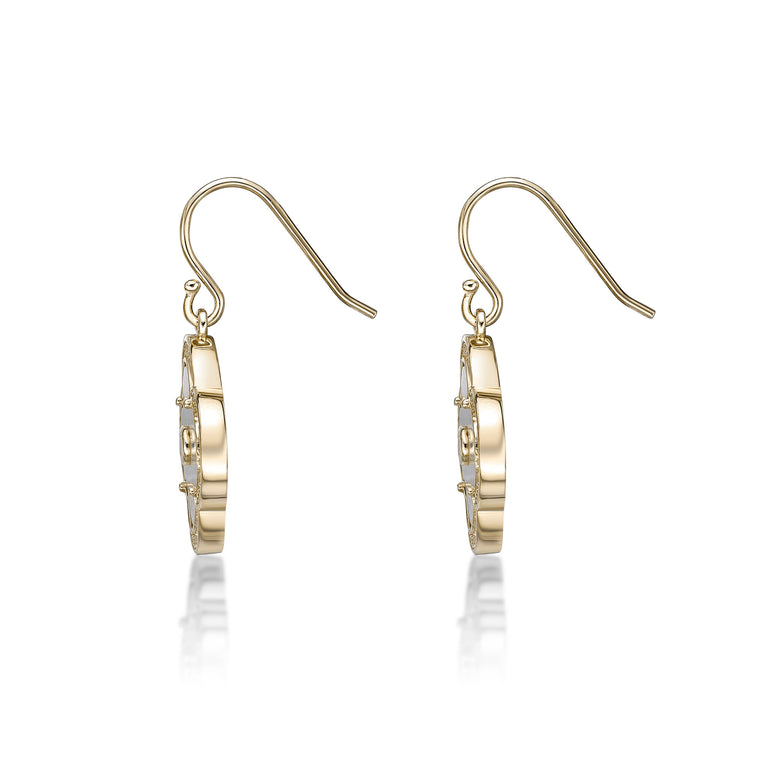 Flora Halo Flower Hook Earrings