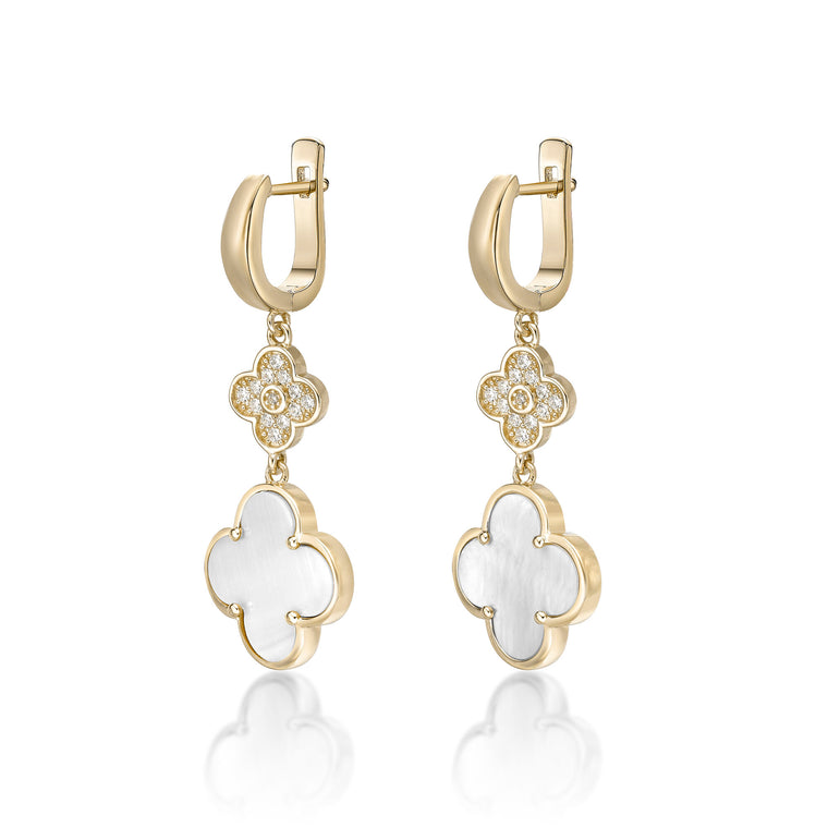 Flora Classic Twin Flower Earrings