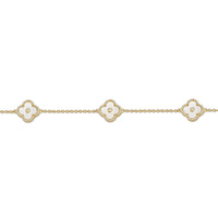 Flora Halo Three-Station Flower Bracelet