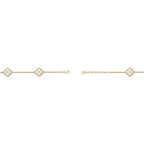 Flora Halo Three-Station Flower Bracelet