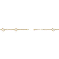 Flora Halo Three-Station Flower Bracelet
