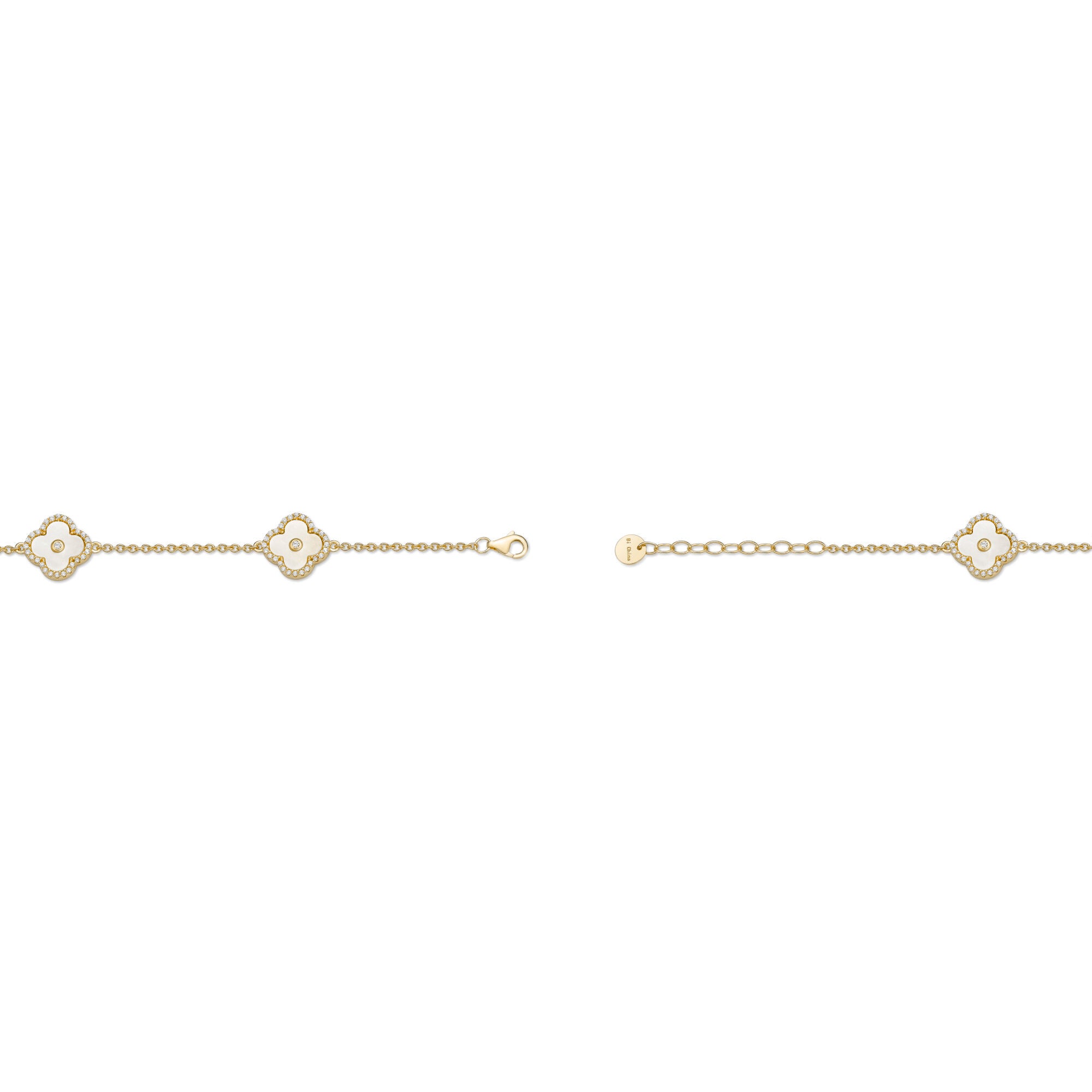 Flora Halo Three-Station Flower Bracelet