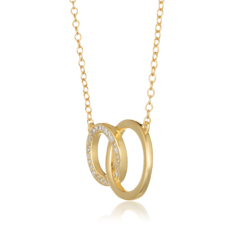 Interlocking Cirlces Pendant in