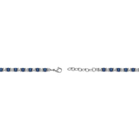 Beaded Bracelet in Blue Ion Plated Stainless Steel
