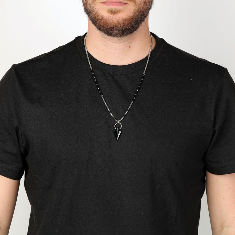 Triangle Drop Necklace in Stainless Steel