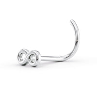 14K Infinity Curved Nose Ring - 20G
