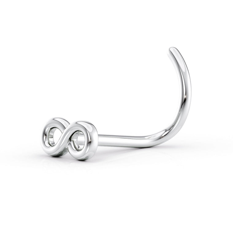 14K Infinity Curved Nose Ring - 20G