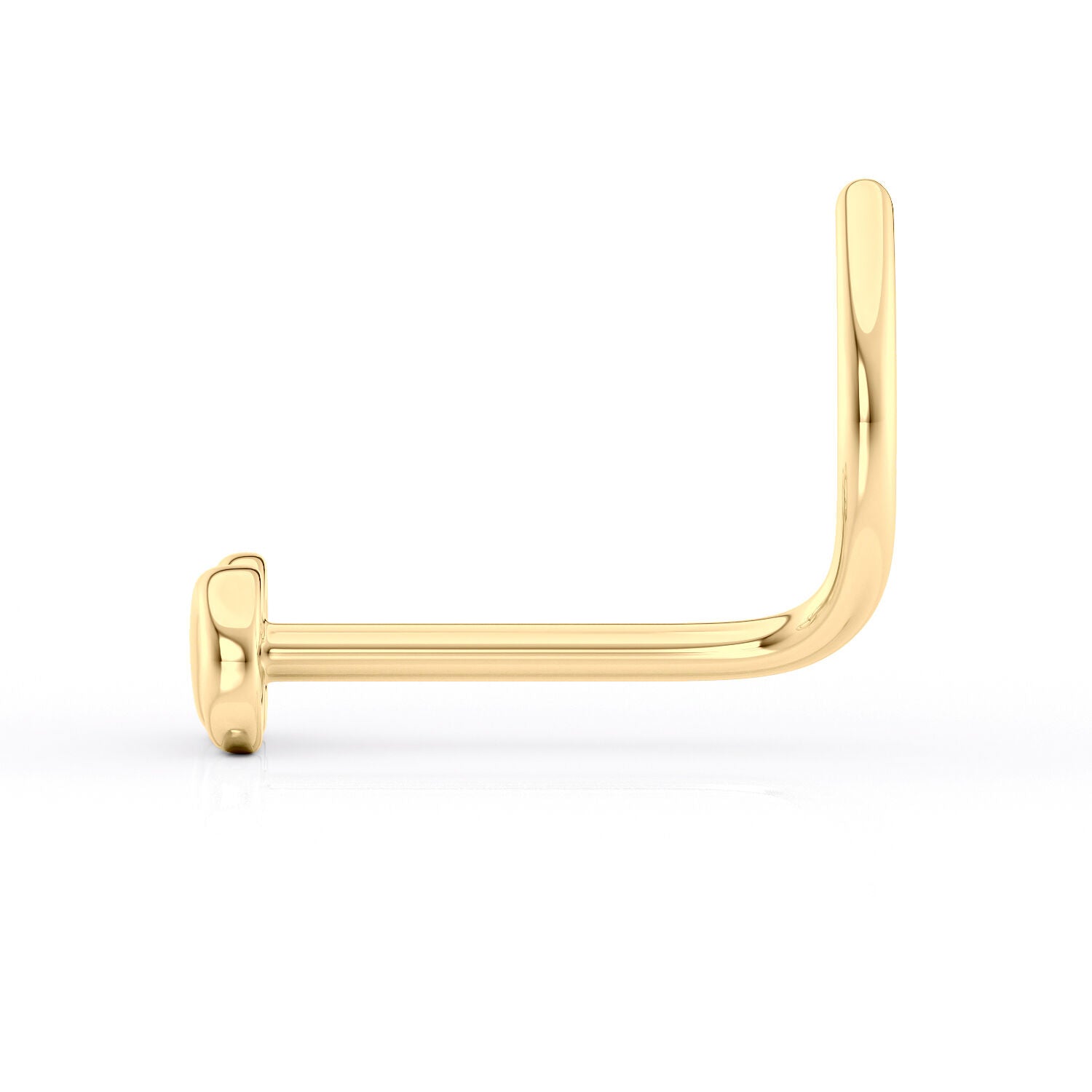14K Screw Infinity Curved Nose Ring - 20G
