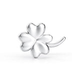 14K Clover Curved Nose Ring - 20G