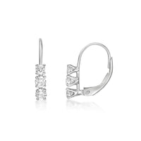 10K White Gold Lab Grown Diamond  Leaverback Earrings, 0.50 Carat