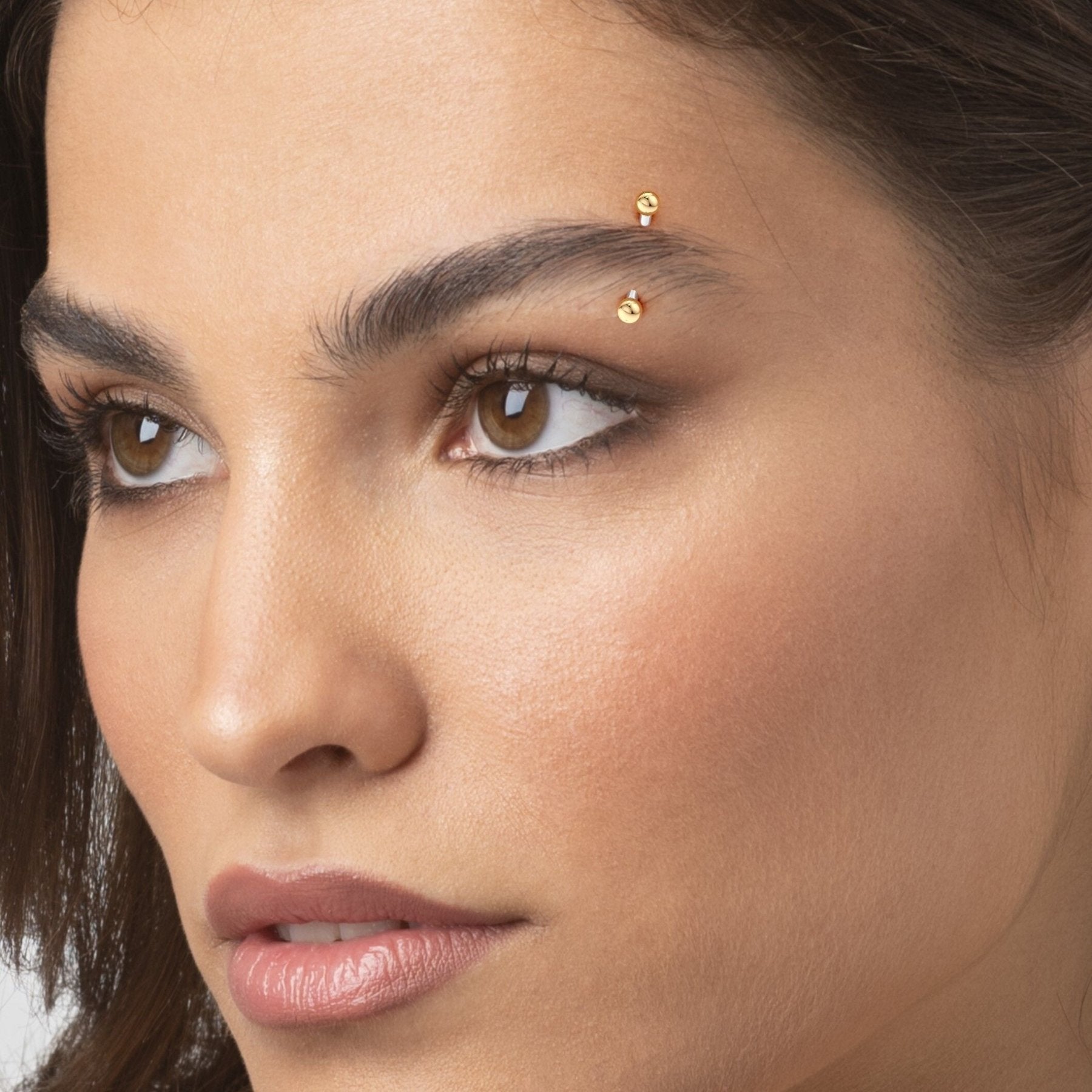 Banana Pin Barbell Eyebrow Piercing - 14G