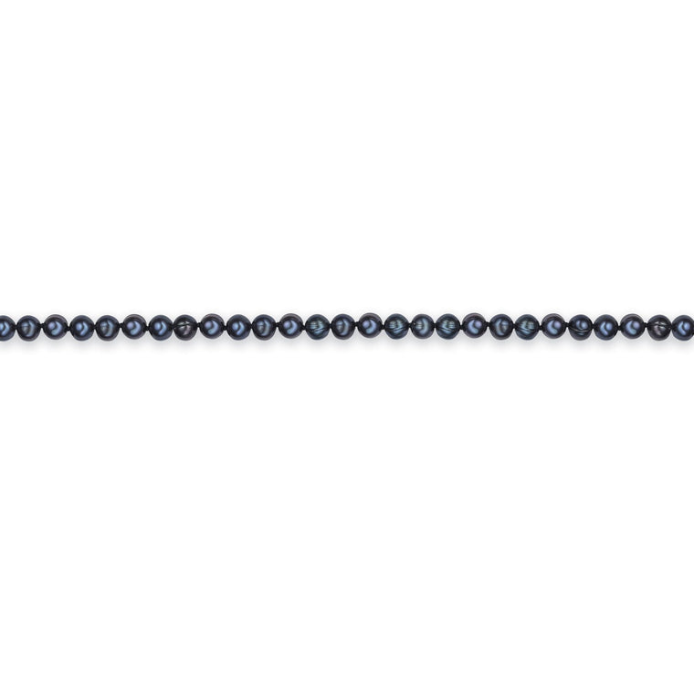 Black Pearl Necklace and Triple Strand Bracelet Gift Set