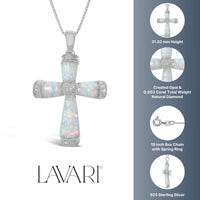 Created Opal Cross Pendant