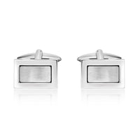 Rectangle Satin Finish Cufflinks in Stainless Steel