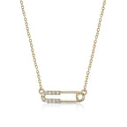 Lab Grown Diamond Paperclip Necklace