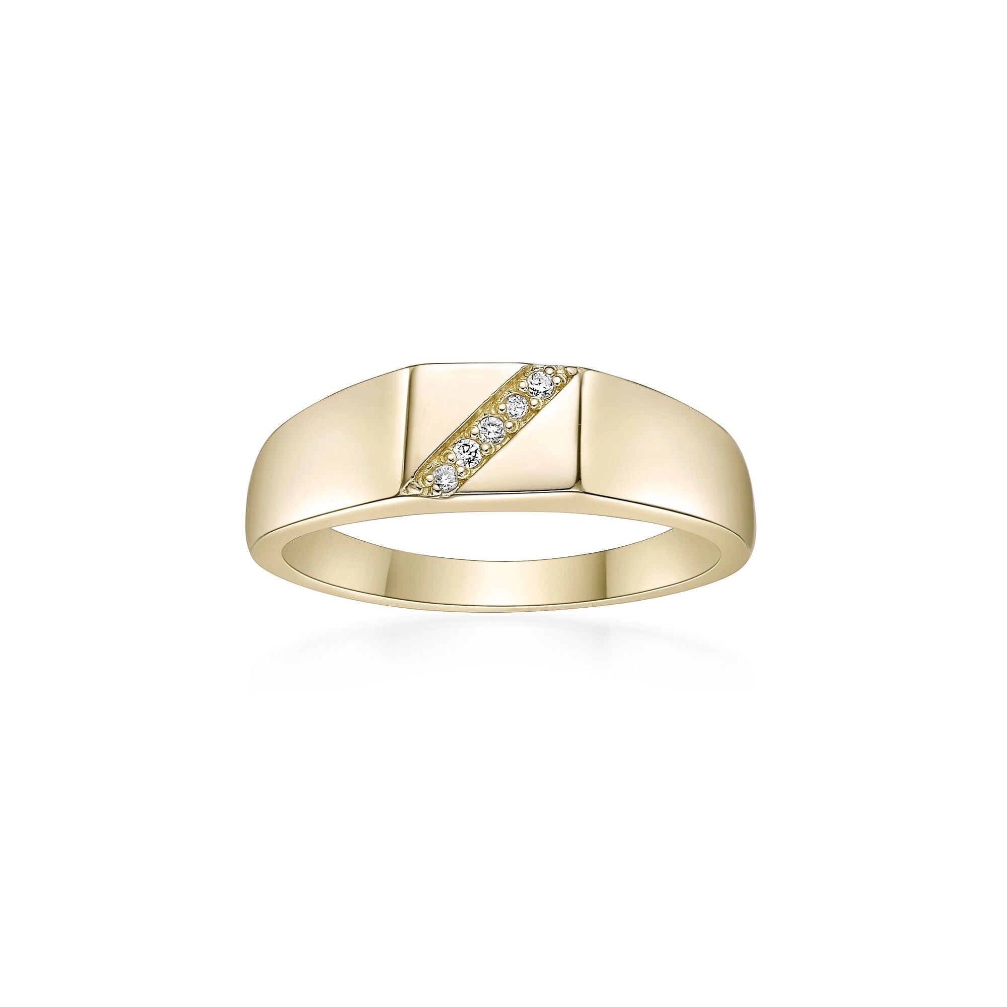 Slash Signet Ring