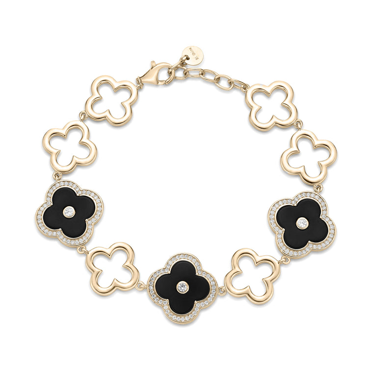 Flora Grand Halo Nine-Station Flower Bracelet