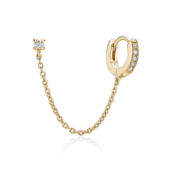 Chain Stud and Huggie Earring