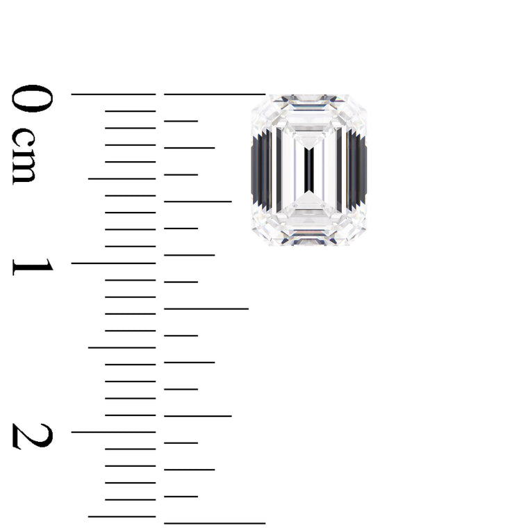 IGI Certified Emerald Cut Lab Grown Diamond (D-F Color VS1-VVS2 Clarity)