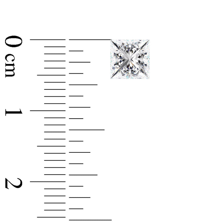 IGI Certified Princess Cut Lab Grown Diamond (D-F Color VS1-VVS2 Clarity)