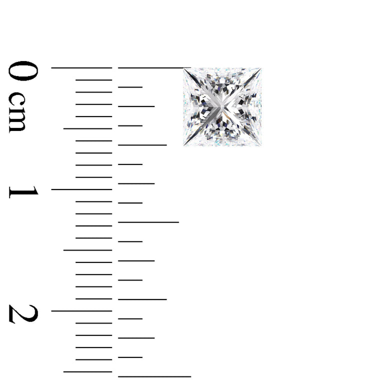 IGI Certified Princess Cut Lab Grown Diamond (D-F Color VS1-VVS2 Clarity)