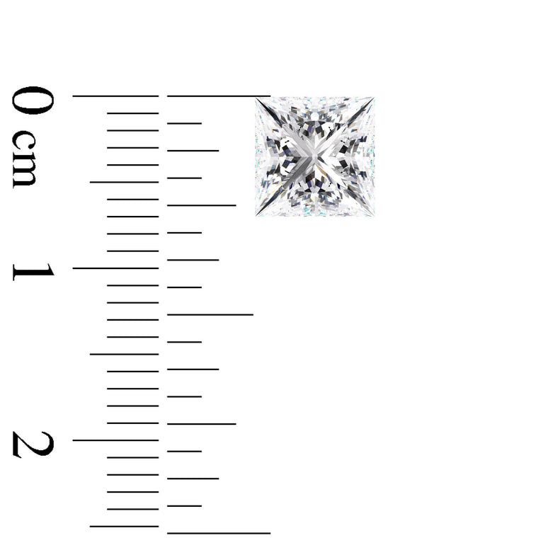 IGI Certified Princess Cut Lab Grown Diamond (D-F Color VS1-VVS2 Clarity)