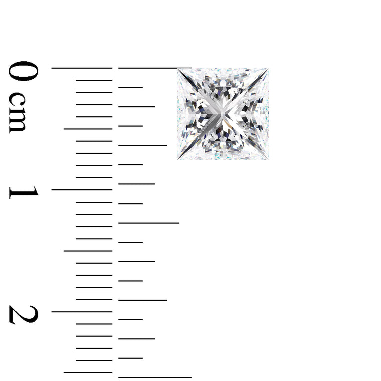 IGI Certified Princess Cut Lab Grown Diamond (D-F Color VS1-VVS2 Clarity)