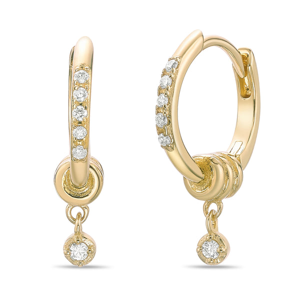 Dangle Huggie Earrings