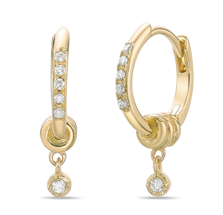 Dangle Huggie Earrings