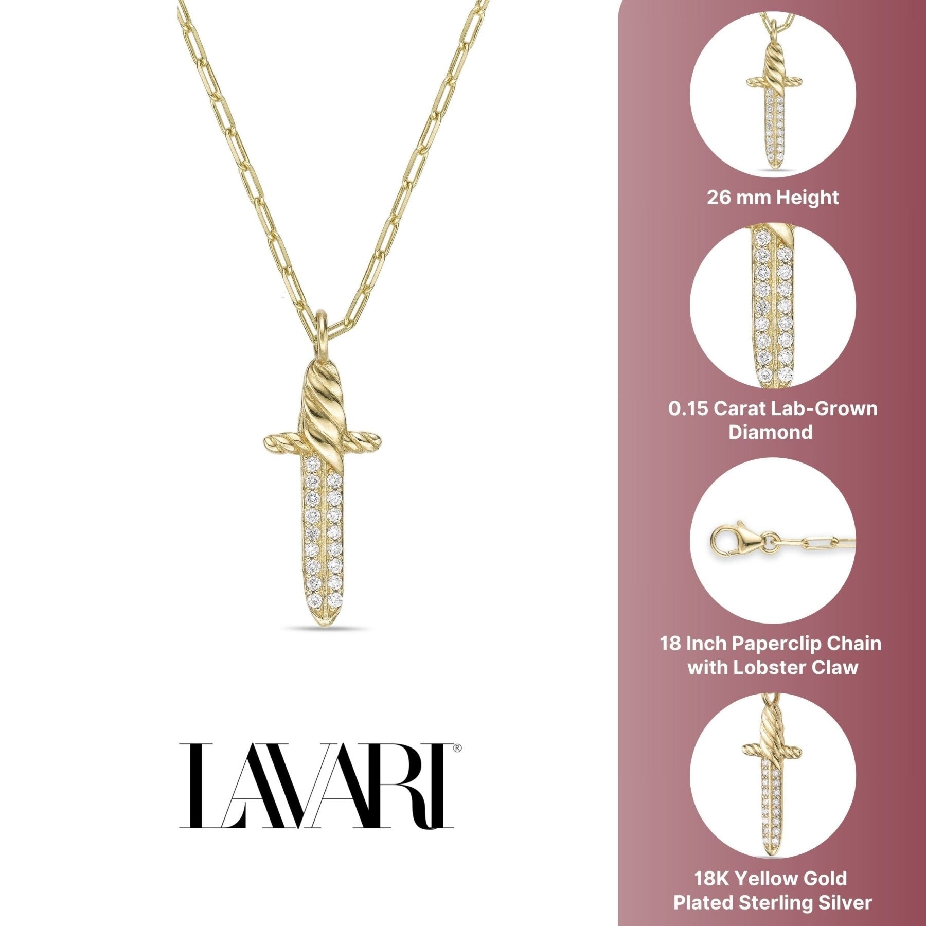 Knife Necklace Pendant